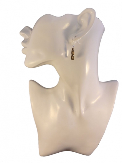 Preview: Brille Ohrringe Vintage bronzefarben Sonnenbrille